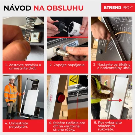 Strend Pro SDDR-140 polisztirolvágó, 30 - 140 cm, max. 90° vágási szög, 200 W