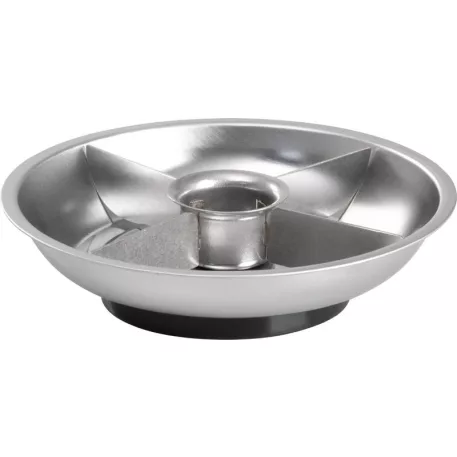 Strend Pro tál csavarokhoz, mágneses, 4 rekeszes, rozsdamentes acél, 148x25 mm