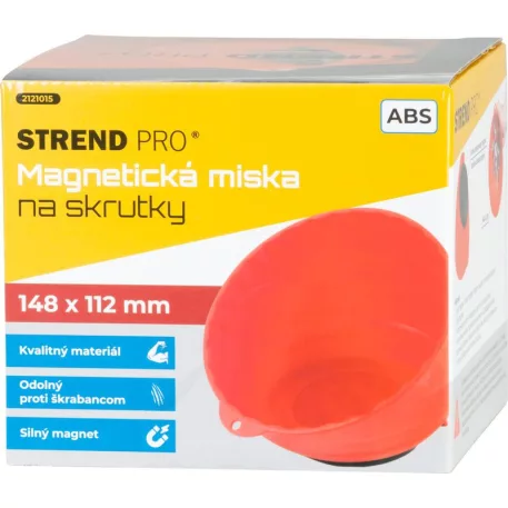 Strend Pro tál, csavarokhoz, mágneses, műanyag, 148x112 mm