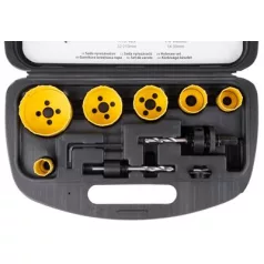   Körkivágó Készlet 9 db Bimetal 22 29 35 44 51 64 mm Kulcs, Imbuszkulcs, Fúró