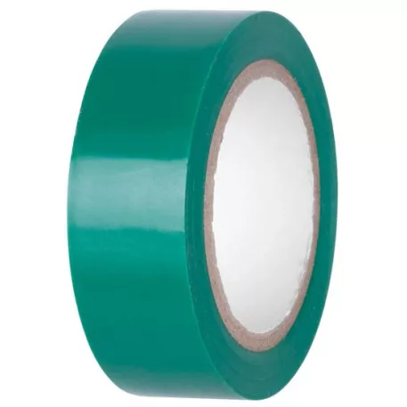 E130Grn Szalag, Zöld, Szigetelő, 19 mm, L-10 m, PVC