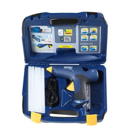 RAPID CG270 Ragasztó pisztoly, 10 db pálca, tok, vezeték nélküli mód, 12 mm-es olvadékpálcákhoz