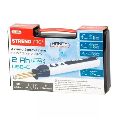 Hegesztő Toll Strend Pro, műanyagokhoz, 2000 mAh, USB töltés, tartozékokkal