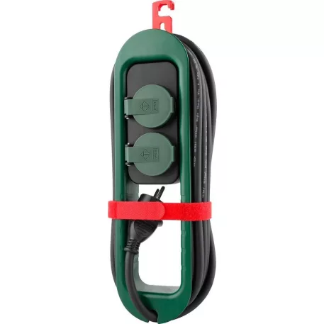 Kábel Strend Pro FS0701, H-4.90 m, hosszabbító, 2x aljzat, akasztható, IP44