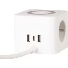 Kábel Strend Pro, hosszabbító, kocka alakú, USB-C + A, vezeték nélküli töltés, 1,4 m, Wireless