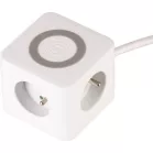 Kábel Strend Pro, hosszabbító, kocka alakú, USB-C + A, vezeték nélküli töltés, 1,4 m, Wireless