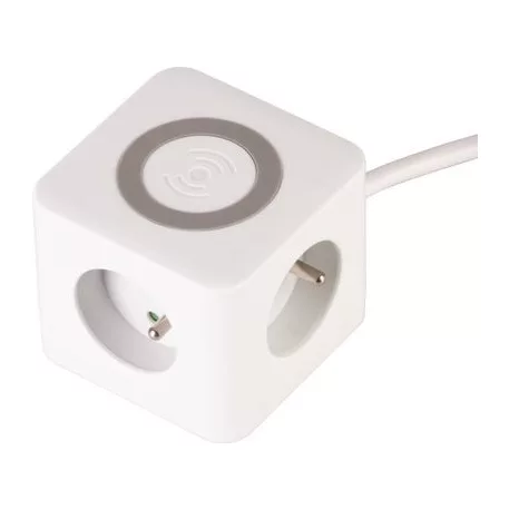 Kábel Strend Pro, hosszabbító, kocka alakú, USB-C + A, vezeték nélküli töltés, 1,4 m, Wireless