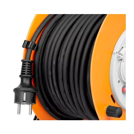 Sp+ Cr038 Elosztó, 4 Aljzat, L-20 m, IP44, Gumi, Hosszabbító, dob