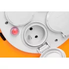 Sp+ Cr038 Elosztó, 4 Aljzat, L-20 m, IP44, Gumi, Hosszabbító, dob