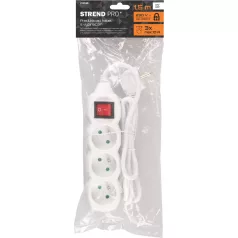 Elosztó Dg-F803Bk 1,5 m, 3 Aljzat + Kapcsoló