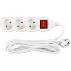 Elosztó Dg-F803Bk 3 m, 3 Aljzat + Kapcsoló