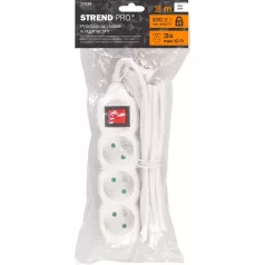 Elosztó Dg-F803Bk 3 m, 3 Aljzat + Kapcsoló