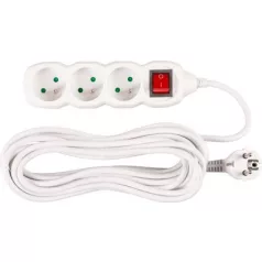 Elosztó Dg-F803Bk 7 m, 3 Aljzat + Kapcsoló