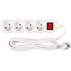 Elosztó (hosszabbító)  Dg-F804Bk 3 m, 4 Aljzat + Kapcsoló