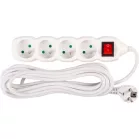 Elosztó Dg-F804Bk 5 m, 4 Aljzat + Kapcsoló