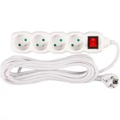 Elosztó Dg-F804Bk 5 m, 4 Aljzat + Kapcsoló