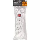 Elosztó Dg-F804Bk 5 m, 4 Aljzat + Kapcsoló