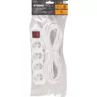 Elosztó Dg-F804Bk 7 m, 4 Aljzat + Kapcsoló