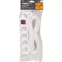 Elosztó Dg-F804Bk 7 m, 4 Aljzat + Kapcsoló