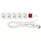 Elosztó Dg-F805Bk 3 m, 5 Aljzat + Kapcsoló