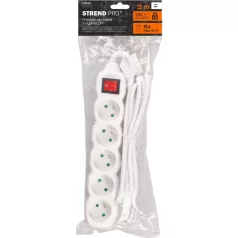 Elosztó Dg-F805Bk 3 m, 5 Aljzat + Kapcsoló