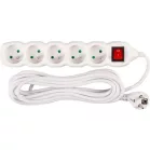 Elosztó Dg-F805Bk 5 m, 5 Aljzat + Kapcsoló