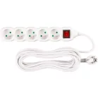 Elosztó Dg-F805Bk 7 m, 5 Aljzat + Kapcsoló