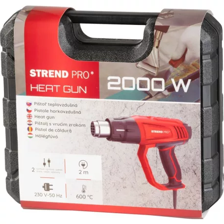 Strend Pro HG202 hőlégfúvó, 2000W, tokkal
