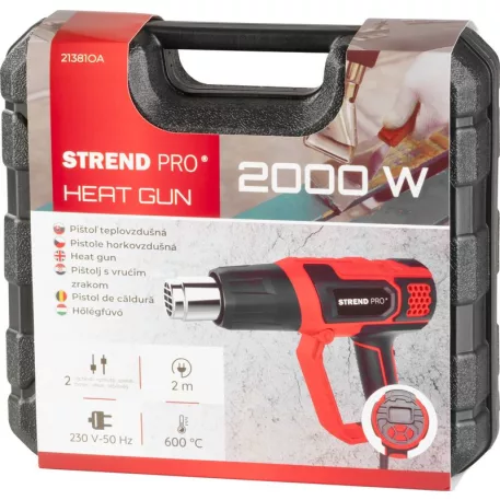 Strend Pro HG203 hőlégfúvó, 2000W, LCD kijelző, tokkal