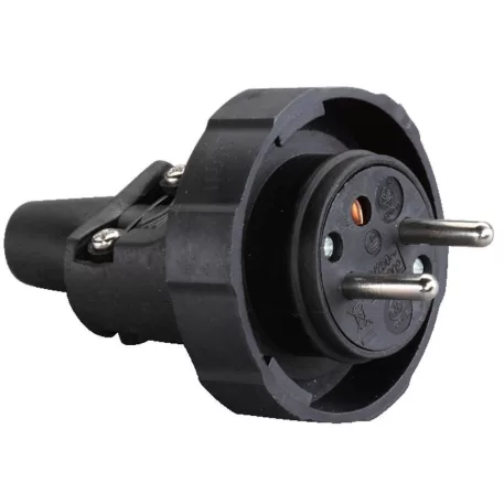 Dugó A Strend Pro Aljzathoz, Hosszabbító Kábelhez, 230V, IP65, 16A, Gumi, Fekete