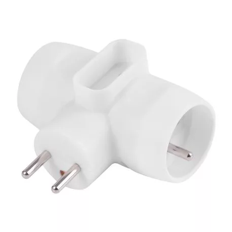 Elosztó Fehér Strend Pro, 230 V, IP20, Max. 3680 W, 1x6A, 2x16A