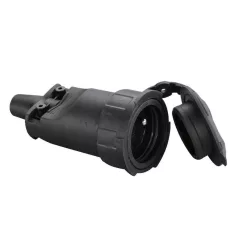 Strend Pro Aljzat, Fekete, Kábelhez, 250 V, IP20, 16A