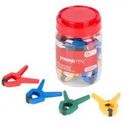   Rögzítő bilincs Strend Pro Premium DT825 rúgós, 15 db, 1"/25 mm