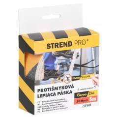   Strend Pro, ragasztószalag, extra tartós, fekete-sárga, 50 mm x 5 m