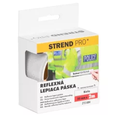   Strend Pro fényvisszaverő szalag, öntapadó, fehér, 50 mm x 2 m