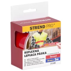   Strend Pro fényvisszaverő szalag, öntapadó, piros, 50 mm x 2 m