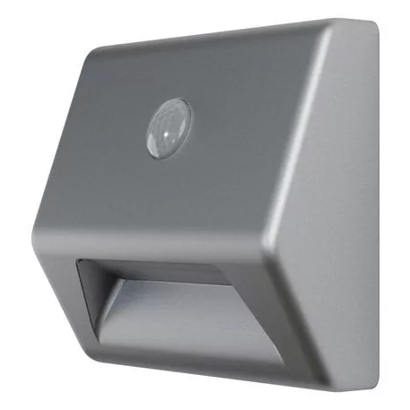 LEDVANCE NIGHTLUX® Stair Silver lámpa, mozgásérzékelővel, 3xAAA, 84x28x73 mm