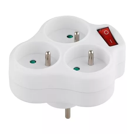 Aljzat Strend Pro, elosztó, fehér, 3x 16 A, kapcsoló