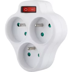 Aljzat Strend Pro, elosztó, fehér, 3x 16 A, kapcsoló