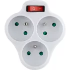 Aljzat Strend Pro, elosztó, fehér, 3x 16 A, kapcsoló