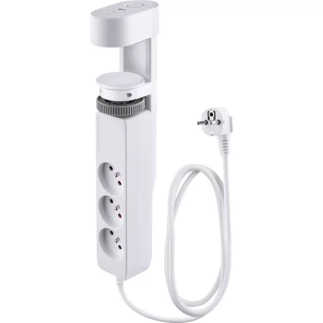 Strend Pro H-1,4 m, hosszabbító, 6 az 1-ben, 3x aljzat, 2x USB-A, 1x USB-C, asztalra rögzíthető