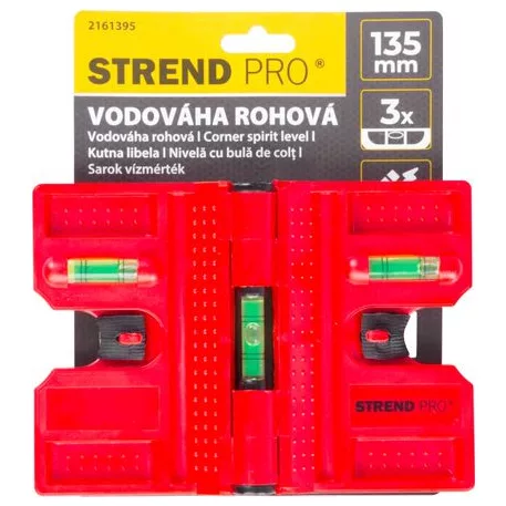 Strend Pro FSB-12 vízmérték, 135 mm,  mágnessel, szögmérővel