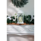 MagicHome karácsonyi lámpás, LED meleg fehér, 3xAAA, műanyag, időzítő, fehér, 14x14x32,2 cm, mozgó láng