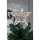 MagicHome karácsonyi csillag, műanyag, időzítő, 10xLED meleg fehér, 25 cm, 2xAA