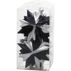 Xmas Hn3 L505206Abs Dísz, 6 darab, Fonott /Ezüst