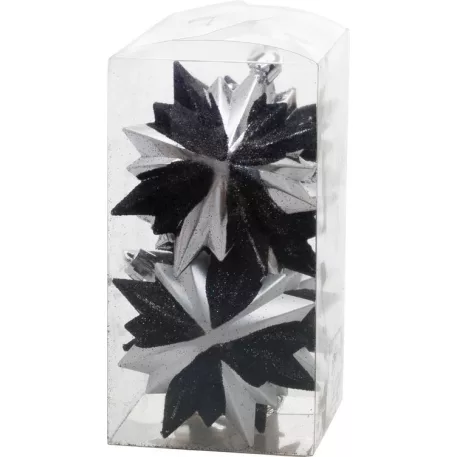 Xmas Hn3 L505206Abs Dísz, 6 darab, Fonott /Ezüst