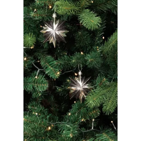 Xmas Hn3 L505206Abs Dísz, 6 darab, Fonott /Ezüst