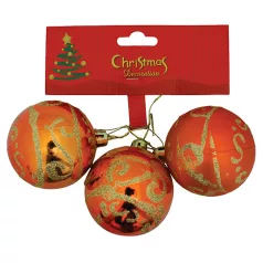 Xmas N1B 6003A Bs1471 Dísz, 3 darab, M10 Réz