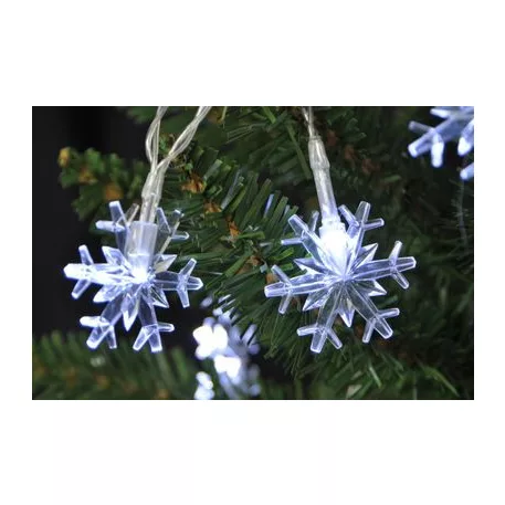 LED fényfüzer MagicHome SnowFlake, 90 cm, 10xLED fehér, 2xAA