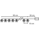 LED fényfüzer MagicHome SnowFlake, 90 cm, 10xLED fehér, 2xAA